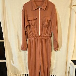 Pink Utility Jumpsuit